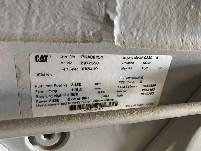 2011 Geradores Caterpillar C280-8 Novos sem uso