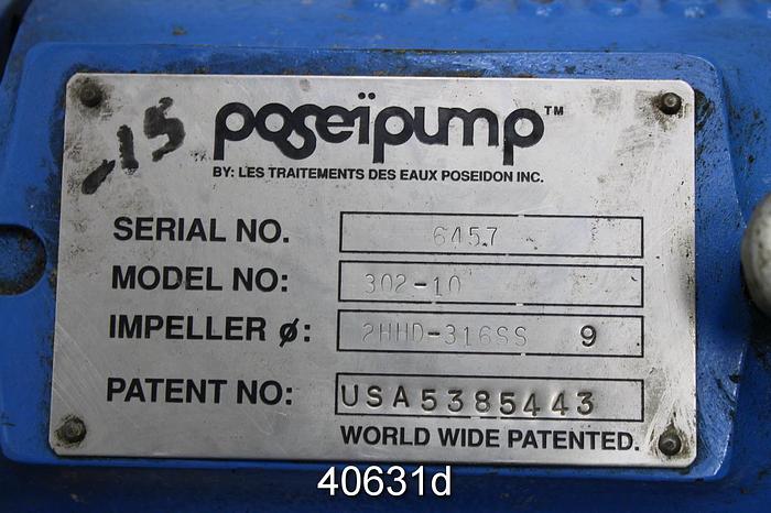 Unused Poseidon Posei Pump, Model 302-10 #40631