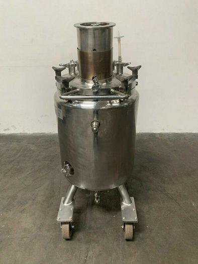 Used LEE 100 Liter Stainless Steel Jacketed Reactor w/ Agitator 30 PSI