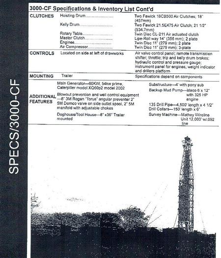 Used Failing 3000-CF Drill Rig