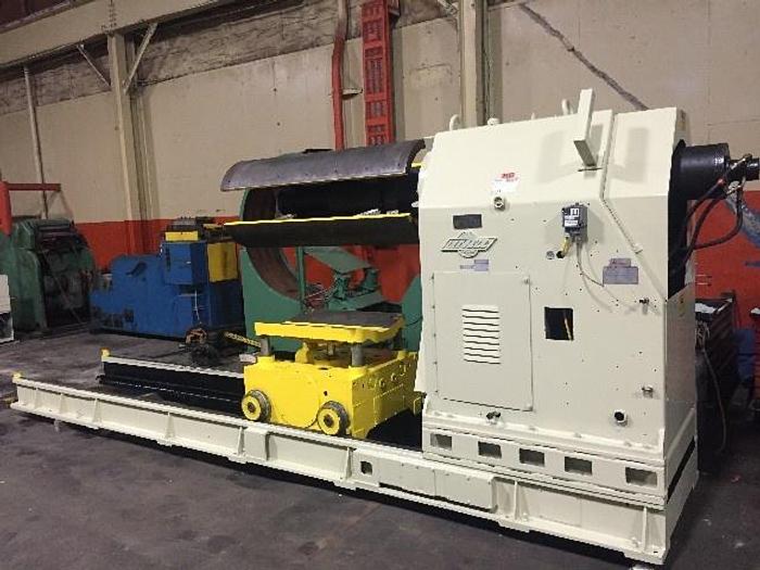 Used 48" Littell Powered Uncoiler with Coil Car