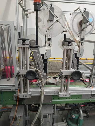 Überholt OMSO DM44N/ PAGOmat 6HS, 2-bahnige Deckeletikettierlinie