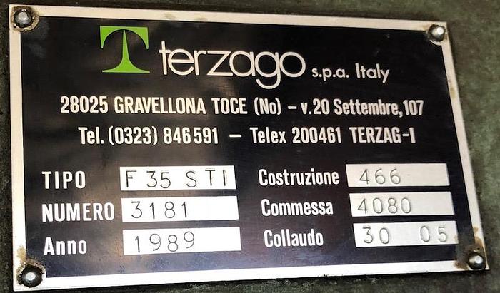 Used 1989 TERZAGO bridge saw  F35S T1