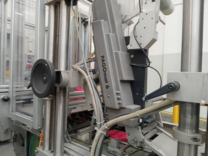 Überholt OMSO DM44N/ PAGOmat 6HS, 2-bahnige Deckeletikettierlinie