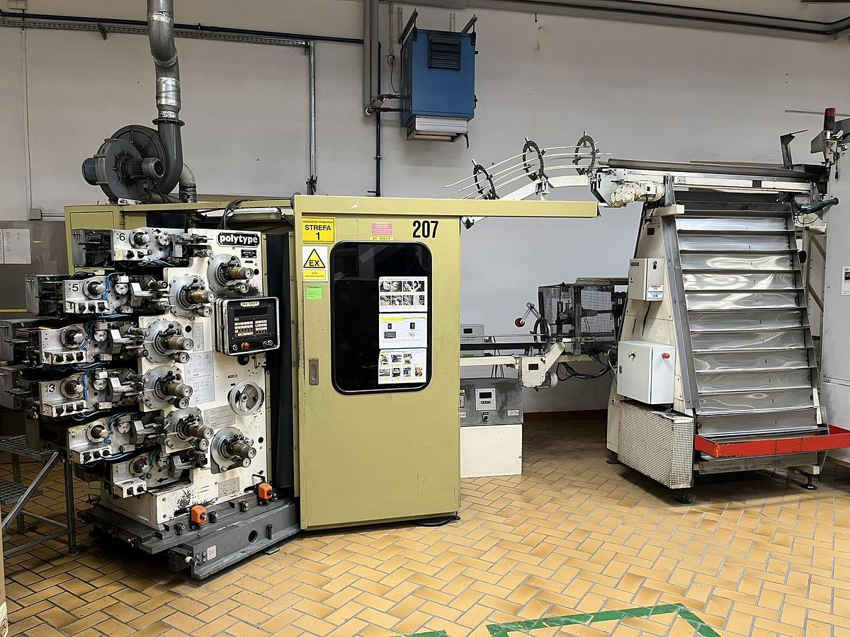 Refurbished 1992 Polytype BDM 501, 6-Color Cup Printer