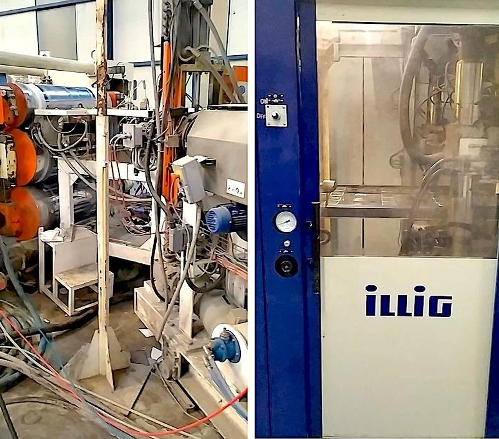 Used 2010 ILLIG PET Coextruder + Inline ILLIG RDKp72g