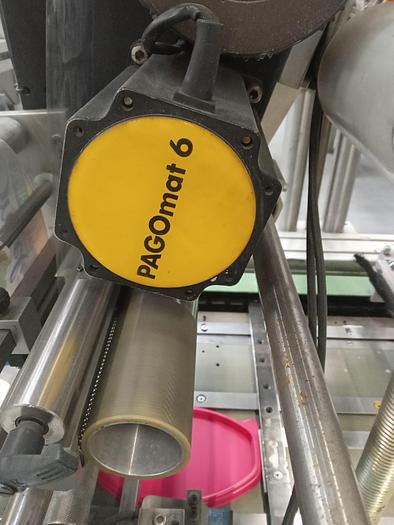 Überholt OMSO DM44N/ PAGOmat 6HS, 2-bahnige Deckeletikettierlinie