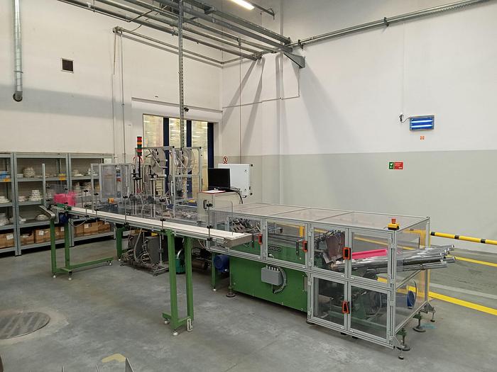 Überholt OMSO DM44N/ PAGOmat 6HS, 2-bahnige Deckeletikettierlinie