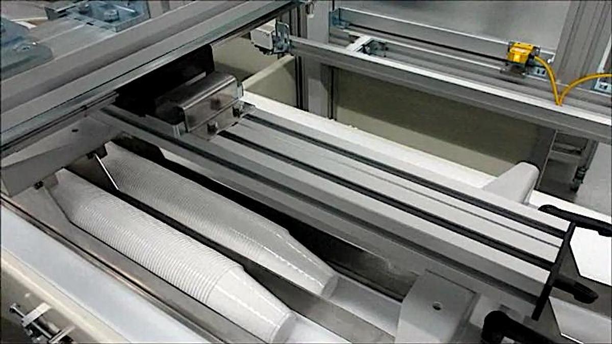 Used 2014 BVM Compacta 5022 EGS + SC 4530 Heat Shrink Tunnel