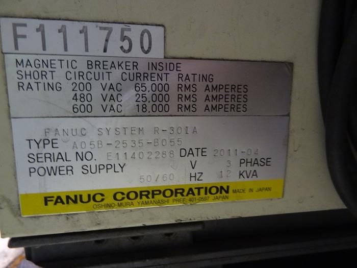 Used FANUC R2000iB/210F 6 AXIS CNC ROBOT W/R30iA CONTROLS