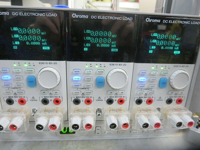 Used Chroma Systems Solutions 63610-80-20 DC Electronic Load Module Dual Channel
