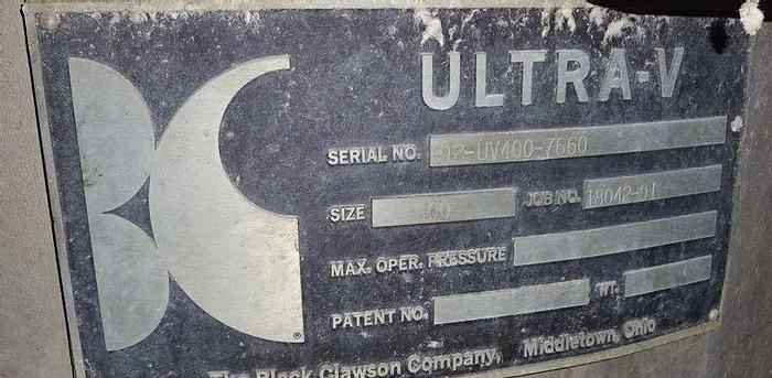 Used BLACK CLAWSON UV 400 PRESSURE SCREEN