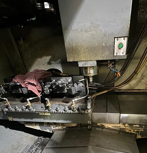 Used SAMSUNG MCV 50 VERTICAL MACHINING CENTER (X/Y/Z): 35.43" X 19.69" X 20.08" FANUC OiMD STK #104859