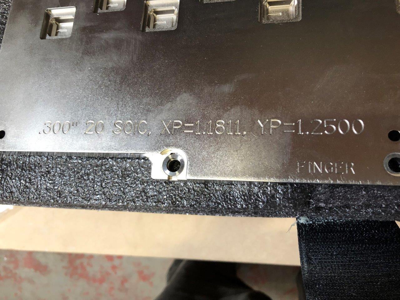 Used Delta Edge DE8000 20lds SOIC .300 WSO Test Handler Change Kit