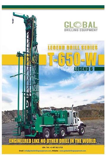 New Reich Drill T-650-W Mounted on 2006 Mack Truck