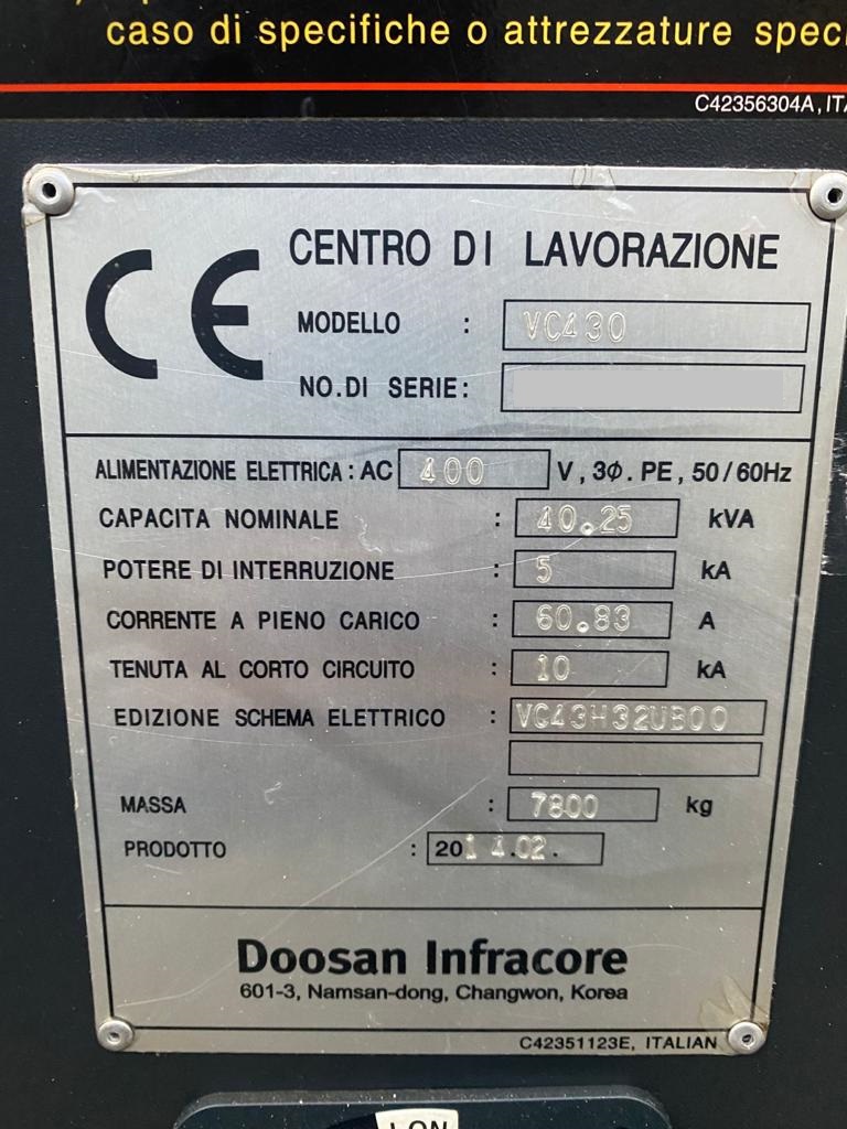 Used 2014 DOOSAN  VC-430