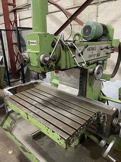 Used 15"X 31-1/2", HERMLE, VERTICAL MILLING MACHINE