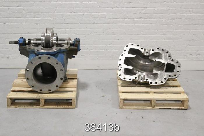 Used Goulds 3410 8x10x14 Split Case Pump, 6 Vane 14" Impeller #36413