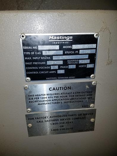 Used Hastings SBD-222-30-3170 Air Handler