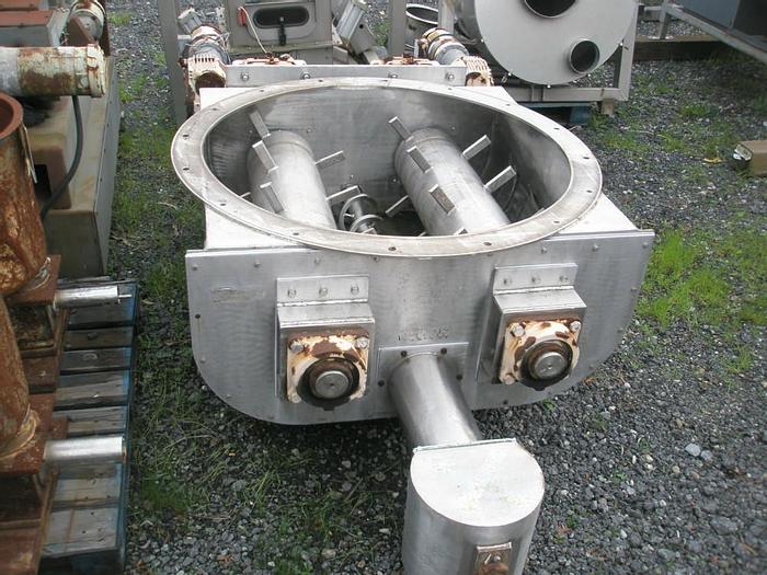 Used Feeder, Screw, 8", S/st, Acrison, 4' X 4' Mix Tub, #C328680
