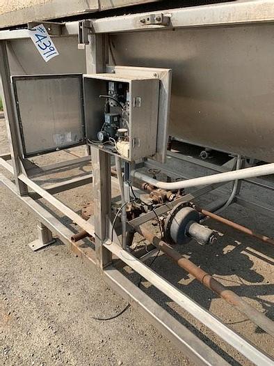 Used Huges 48" Diameter x 16' long Rotary Hot Water Blancher