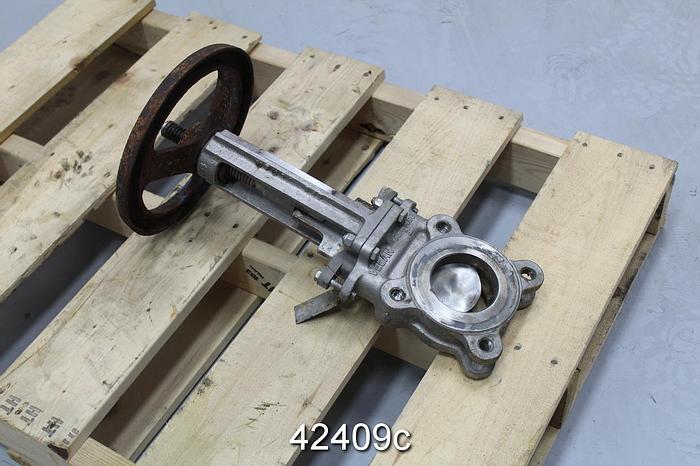 Used Velan Model A 3" Hand Operated Knife Gate Valve #42409