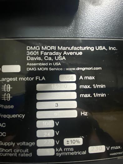 DMG MORI NHX6300 NEW NEVER CUT A CHIP