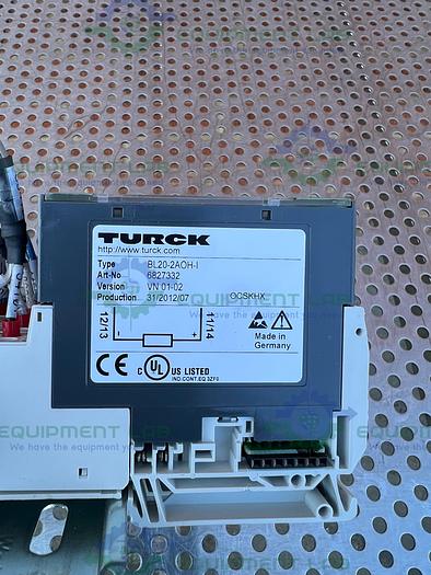Used Turck  BL20-E-GW-EN Ethernet Gateway w/ Turck BL20-2AOH-I Electronic Module