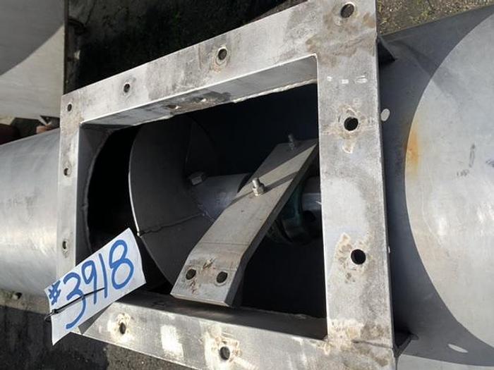 Used Valley Foundry Stainless Steel Tube Type Auger Screw Conveyor 45.5' Long x 12" Diameter