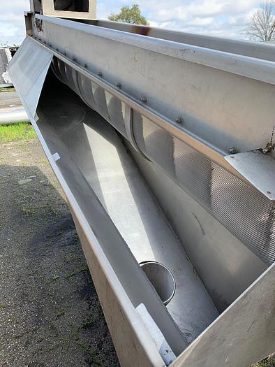 Used Valley Foundry Stainless Steel Auger Screw Auger Conveyor 24' Long x 16" Diameter