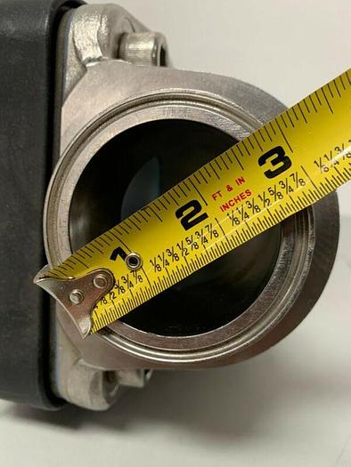 Used ITT PURE-FLO 3-316L-RA15MAX-CWP150 Diaphragm Valve w/ 3" OD Sanitary Fittings