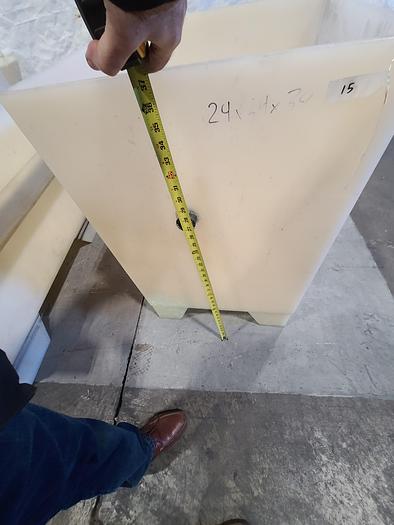 Used Polypro Tank Counter Flow Rinse side and bottom support 70" x 28" x 29" Removable Partition - LARRY PLEASE CHECK DEMENTIONS