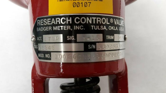 Badger Meter Research Control Valve Model 1002GCN36SVOPDEP36