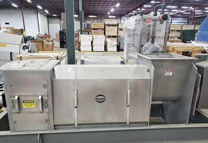 Used VINCENT CP-12 SCREW PRESS 10-20 TPD