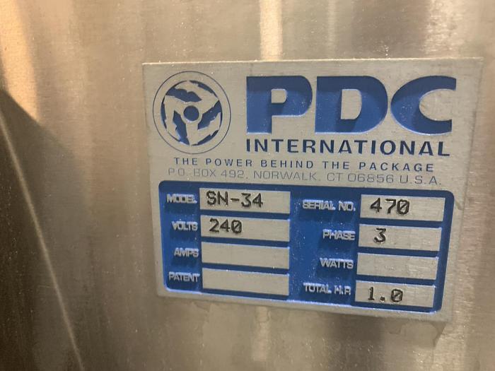 Used Hand Applied PDC Steam Tunnel DUAL ZONE STEAM TUNNEL WITH 16’ X 6’ X 6” LOOP CONVEYOR