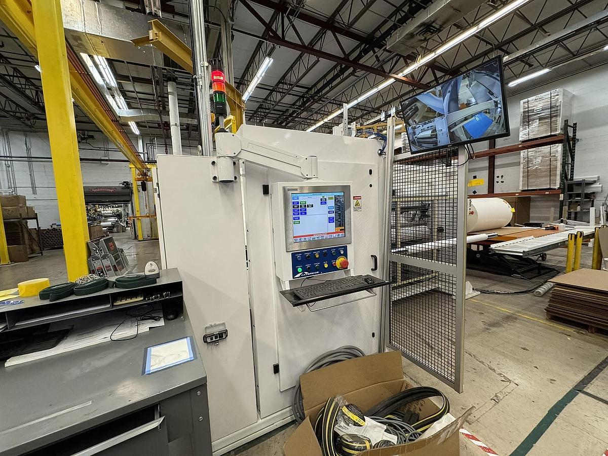 Used 72" WIDE CATBRIDGE MODEL 324 CONTINUOUS RUN SIMPLEX TURRET 24-36" REWIND DIAMETER