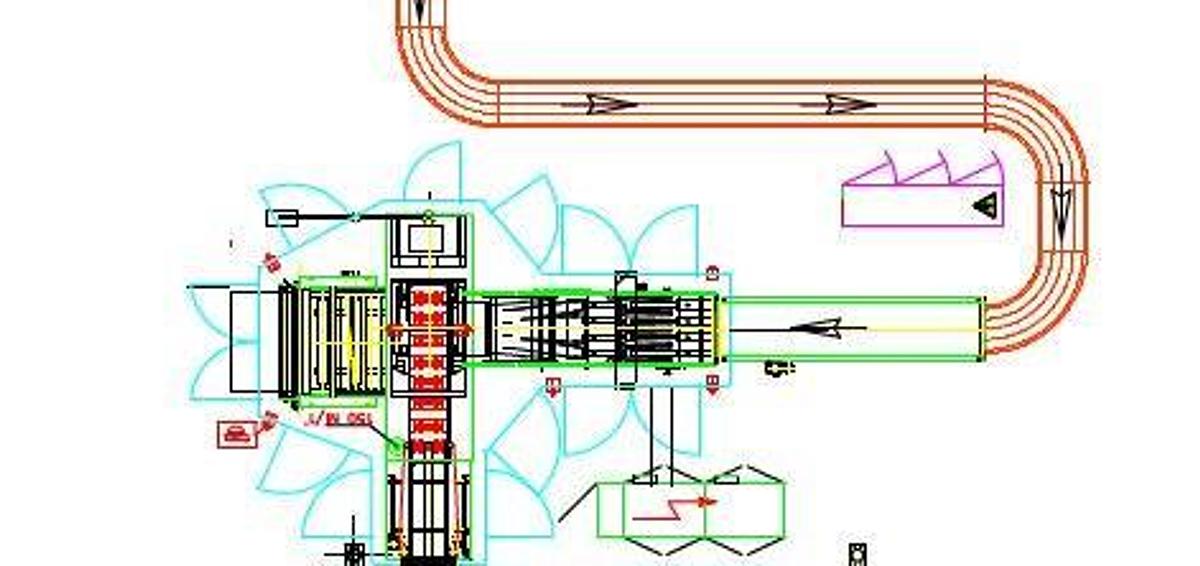 Used 2005 PERINI SINCRO 5.0 106" BRT REWINDING LINE WITH 2 LANE PERINI LOG SAW