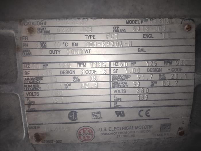 Used BLACK CLAWSON MODEL 24PSL PRESSURE SCREEN W/ 125HP MOTOR