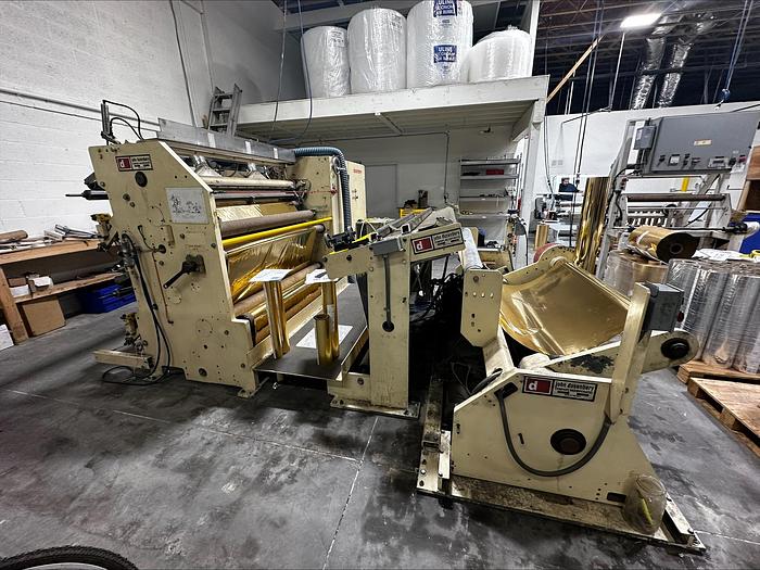 Used 64" WIDE DUSENBERY MODEL 835-24 DUPELX CANTILEVERED SLITTER REWINDER