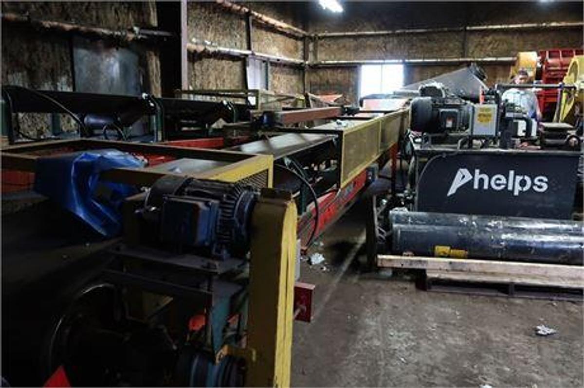 Used CIMP MODEL PCR 1600 TIRE SHREDDING LINE WITH 200HP CIMP 1600 GRANULATOR & 125HP CIMP 1200 GRANULATOR