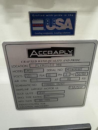 Used 10" WIDE ACCRAPLY MODEL DM10 DOCTOR MACHINE