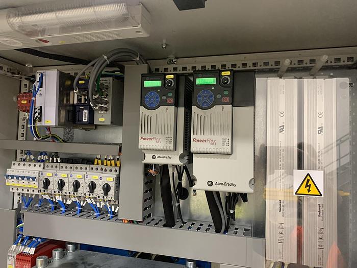 Used 94" WIDE ELITE CAMERON MODEL CW800HD CANILEVERED DUPLEX SLITTER REWINDER