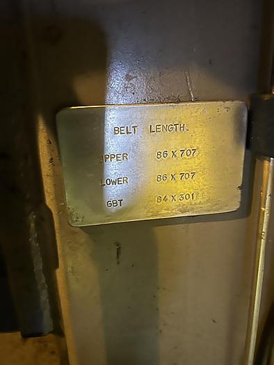 Used BDP MODEL 2.0M 3DP 2.0 METER WIDE BELT PRESS  2005