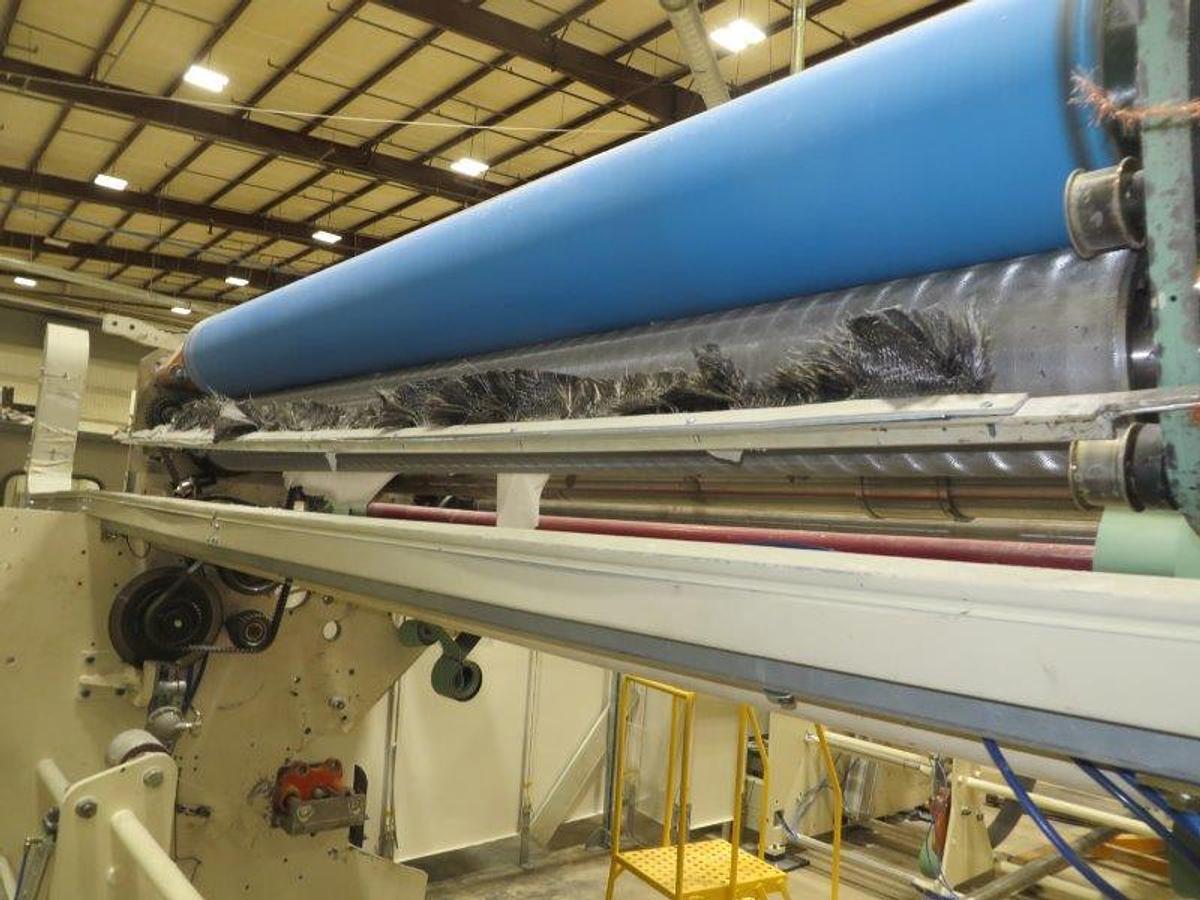 Used 2005 PERINI SINCRO 5.0 106" BRT REWINDING LINE WITH 2 LANE PERINI LOG SAW