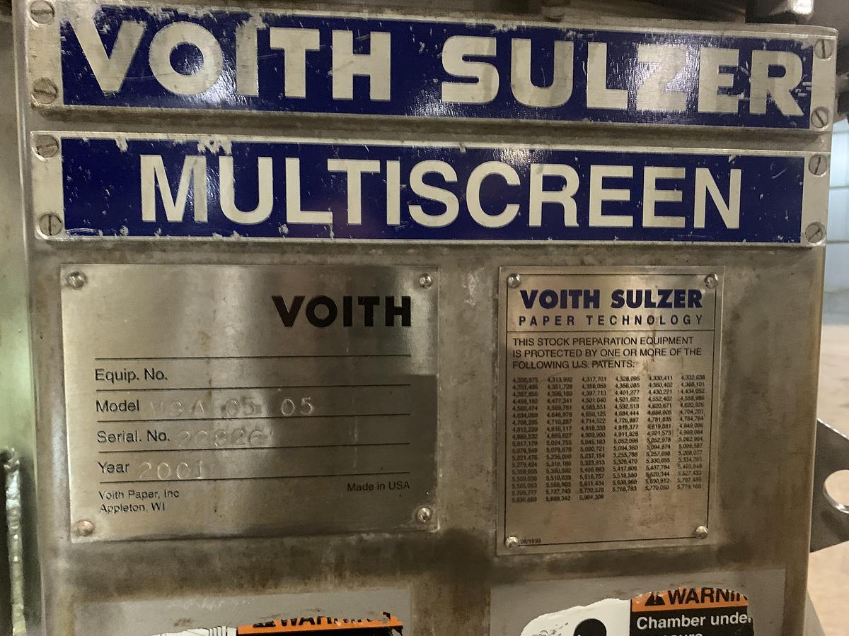Used VOITH MULTISCREEN MODEL MSA 05 05