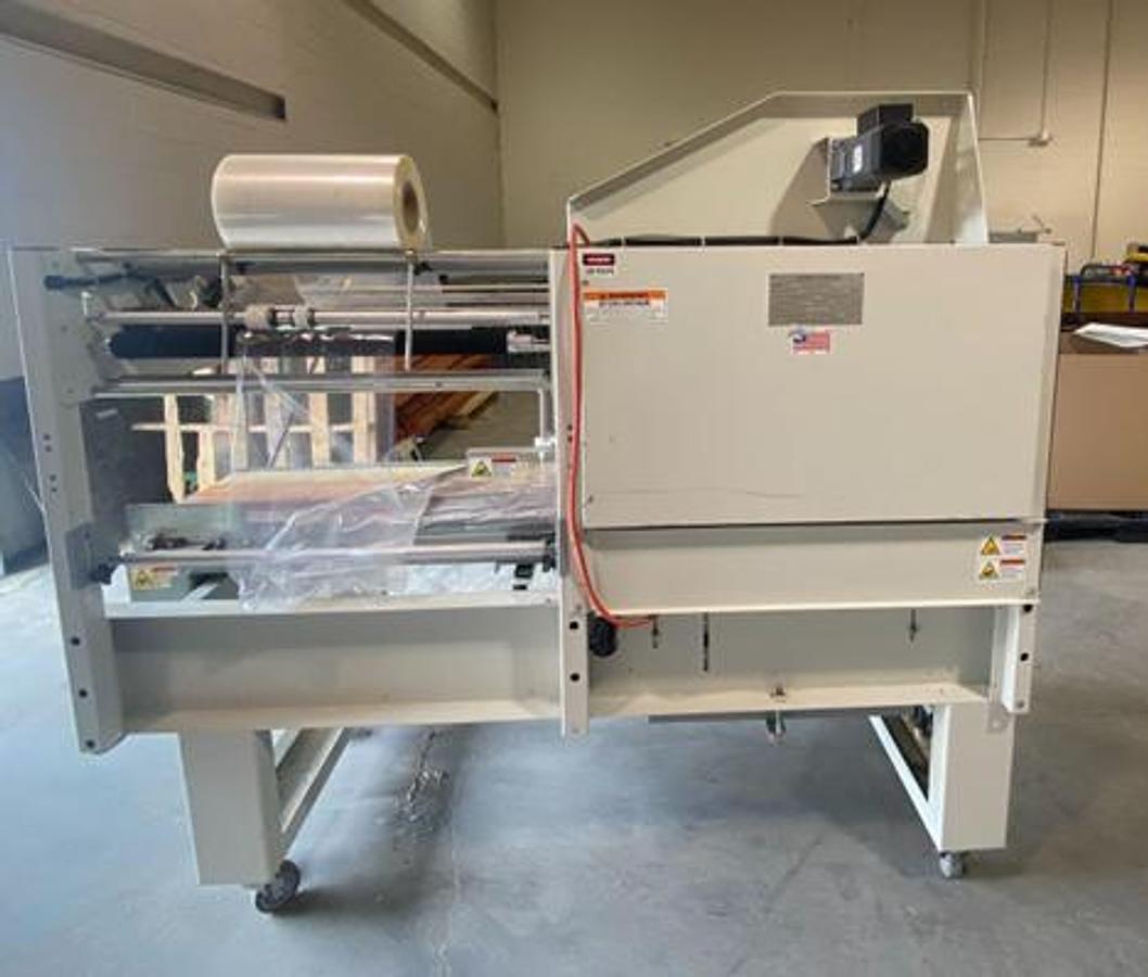 Used TEXWRAP SPARTAN MODEL 2215L COMPACT AUTOMATIC L-BAR SEALER WITH API VV218 SHRINK TUNNEL