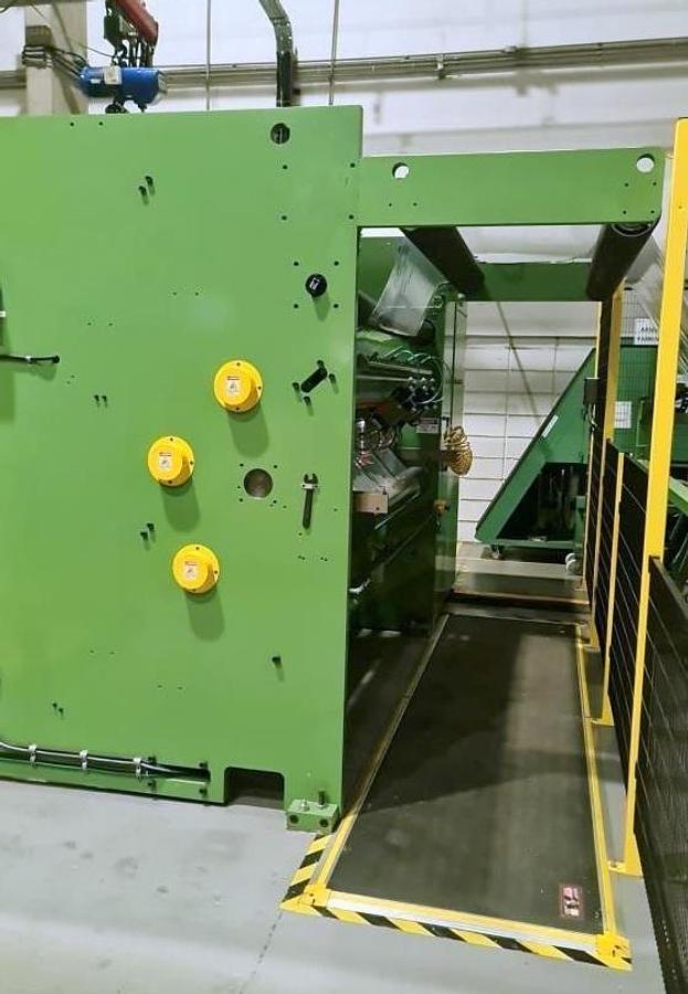 Used 72" WIDE PARKINSON TECHNOLOGIES MODEL 845 DUPLEX SLITTER REWINDER