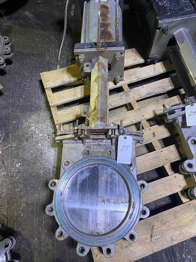Used ITT 12" DIA. PNEUMATIC SLIDE GATE VALVE SS