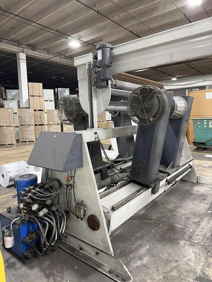 Used 65" WIDE MAXSON MDH DUAL ROTARY SHEETER - FOUR UNWIND STANDS - MANUFACTURED 2014 - PENDING LS