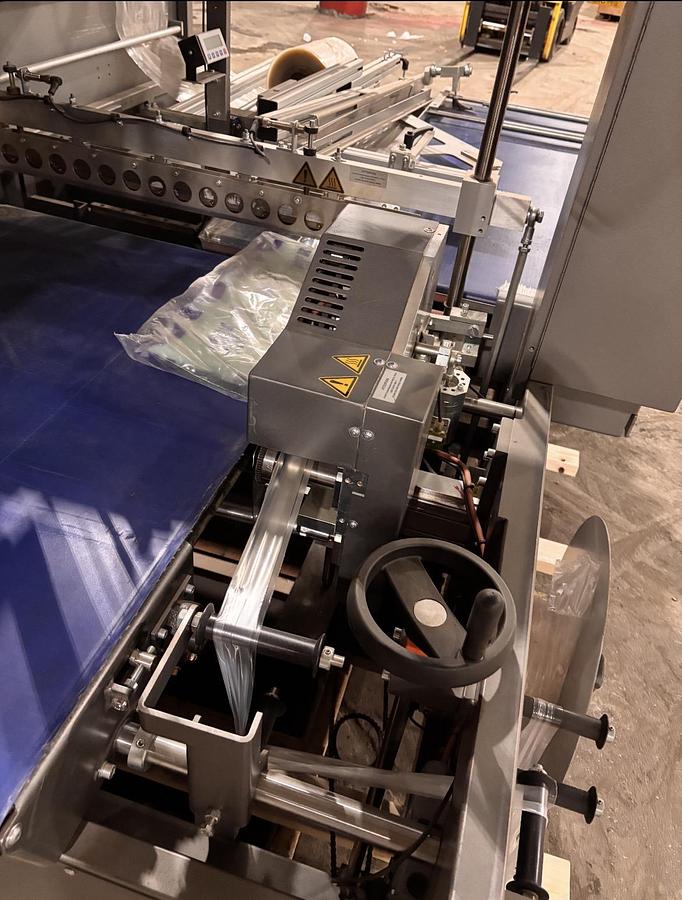 Used KALLFASS UNIVERSA 800 AUTOMATIC SIDE SEAL SHRINK WRAP SYSTEM MFG 2020